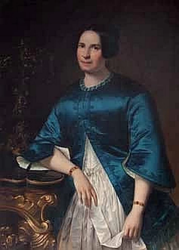 Ritratto di donna in abiti eleganti - attribuito